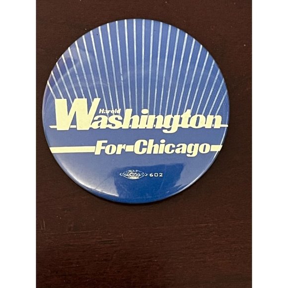 Vintage 1983 Harold Washington for Chicago Mayor 2.25" Button Pinback - Picture 1 of 4